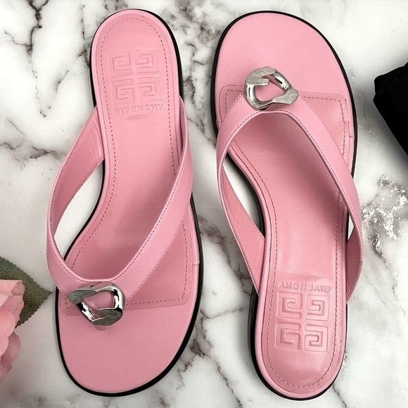 🆕 Authentic Givenchy Pink G Chain Buckle Sandals (SZ 37) - Picture 3 of 12